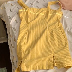 Yellow striped dress
